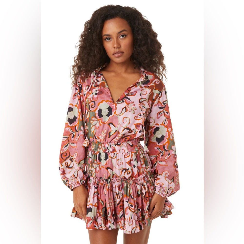 MISA Los Angeles Lorena Dress, Resort Batik Paisley, Size XS